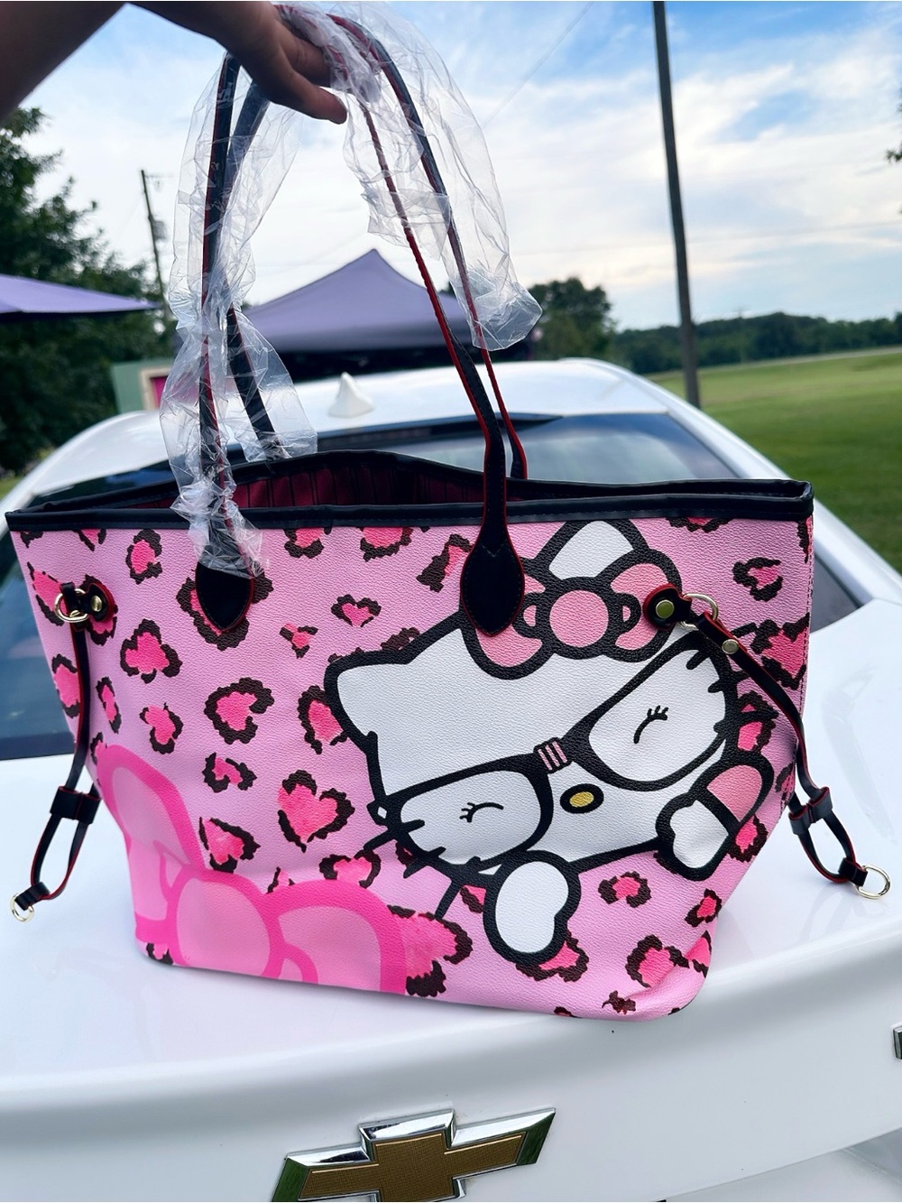 Sanrio Hello Kitty Pink Leopard Print Tote